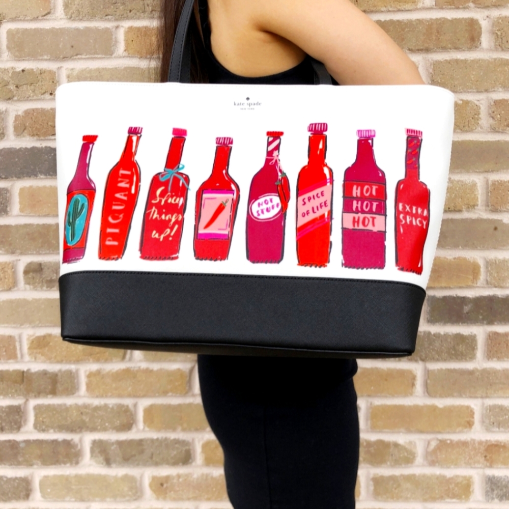 Kate Spade Hot Sauce Extra Spicy Remmi Tote Bag